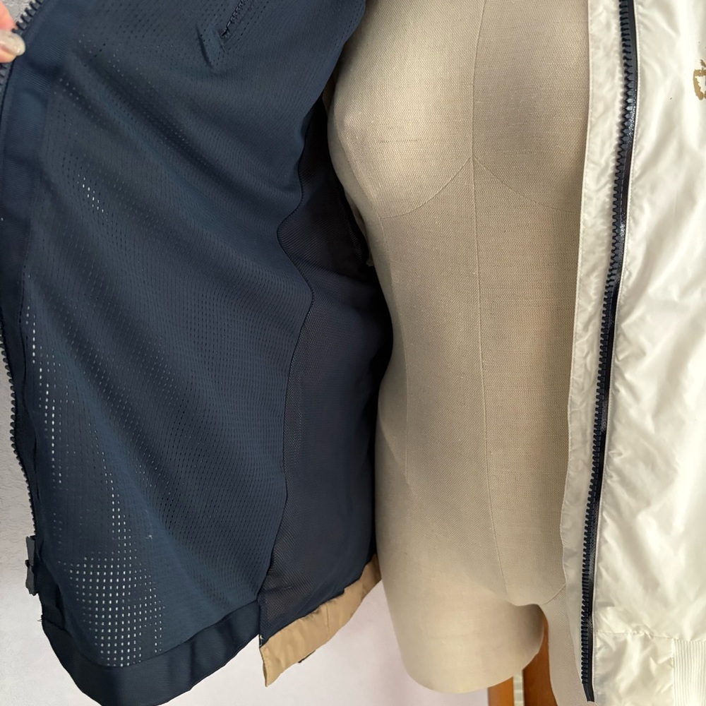 NIKE x SACAI sz XS Double Zip Jacket Windbreaker CD6297 White Navy - Picture 14 of 15